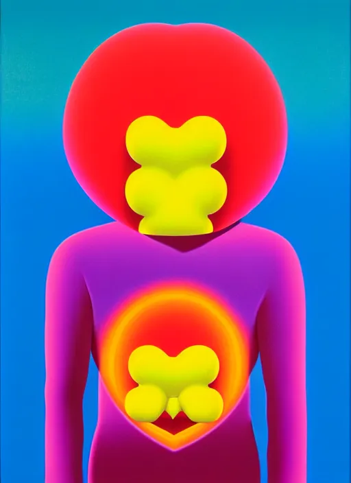 Image similar to love by shusei nagaoka, kaws, david rudnick, airbrush on canvas, pastell colours, cell shaded, 8 k