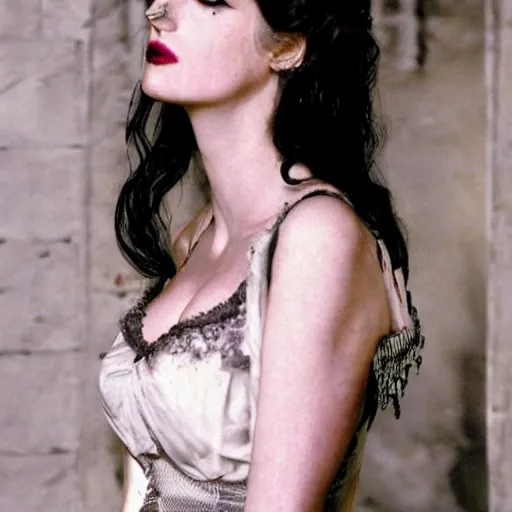 Prompt: photo of eva green as a vampire warrior