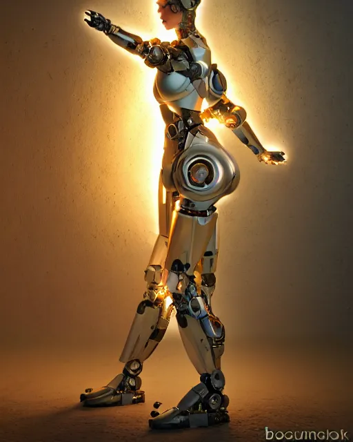 Prompt: girl with heavy solarpunk mecha humanoid robotic parts with led lights, serpentine pose gesture, by bouguereau, ultra - realistic and intricate, hdr 8 k