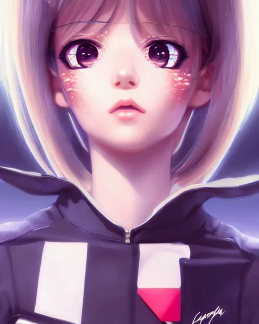 Image similar to portrait anime space cadet girl cute - fine - face, pretty face, realistic shaded perfect face, fine details. anime. realistic shaded lighting by ilya kuvshinov nad 4 r and serafleur and rossdraws giuseppe dangelico pino and michael garmash and rob rey, iamag premiere, aaaa achievement collection, elegant, fabulous, eyes open in wonder