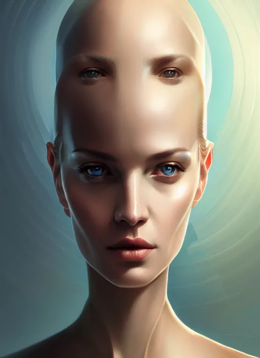 Prompt: portrait of female android, symmetry, intricate, elegant, highly detailed, smooth, sharp focus, concept art, digital painting, illustration, artstation, by fra angelico and greg ruthkowski