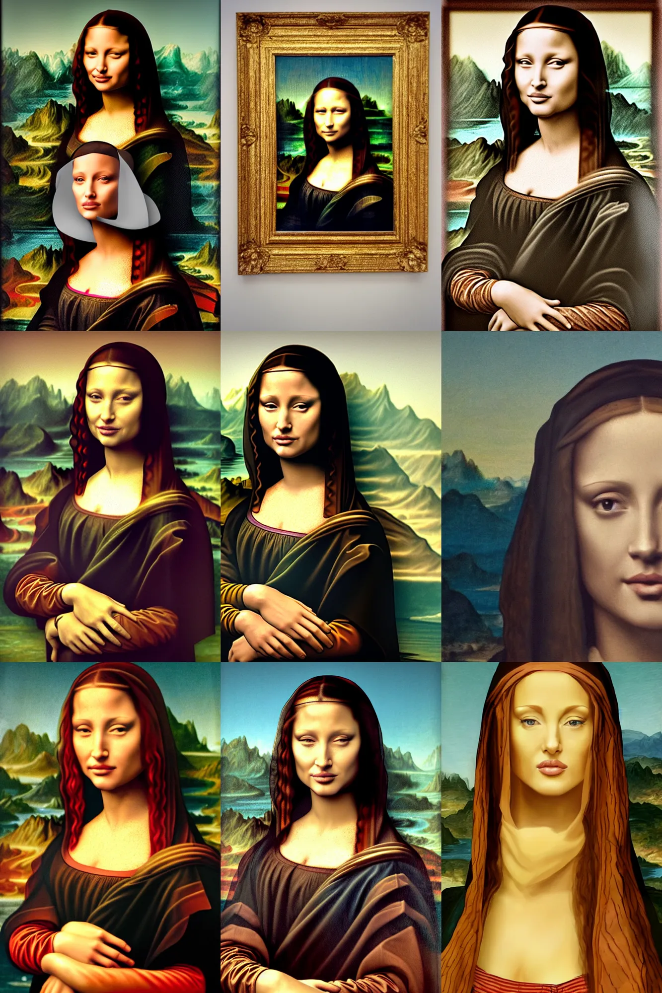 Prompt: Angeline Jolie as Mona Lisa