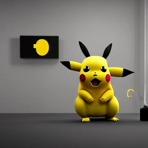 Prompt: Pikachu taking a bong rip while sitting on the couch, unreal engine 5, octane render, cgsociety, living room interior, soft lighting, ray tracing