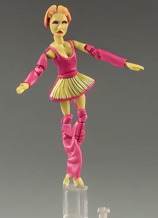 Prompt: an action figure of a dancing fashion girl by Isobelle Pascha