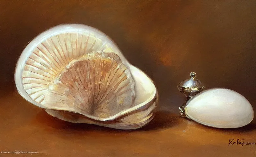 Image similar to Beautiful alchemy seashell. By Konstantin Razumov, highly detailded