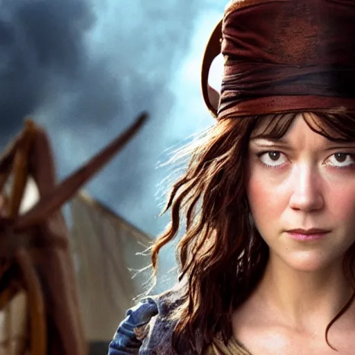 Image similar to film still of mary elizabeth winstead pirates of the carribean 6 ( 2 0 2 4 )