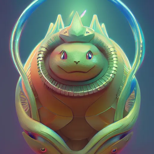 Image similar to a pokemon:: by beeple and James Gilleard and Justin Gerard :: ornate, dynamic, particulate, intricate, elegant, highly detailed, centered, artstation, smooth, sharp focus, octane render, 3d