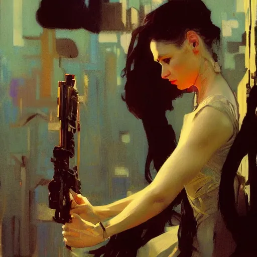 Image similar to ncis, intricate, elegant, highly detailed, greg manchess, mucha, liepke, ruan jia, jeffrey catherine jones, ridley scott