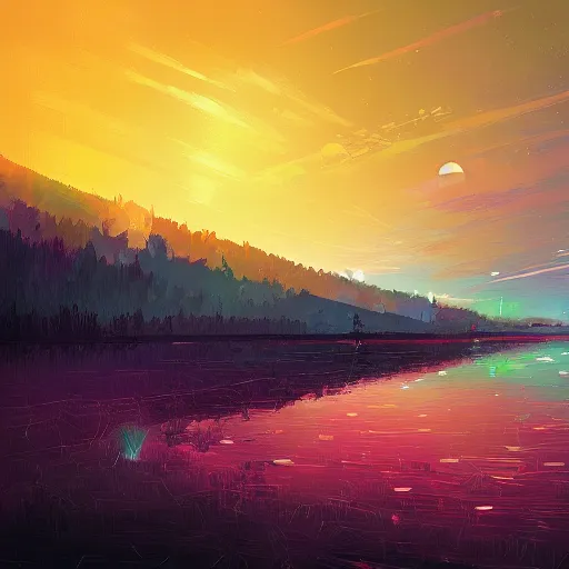 Prompt: A Landscape by Petros Afshar and Alena Aenami