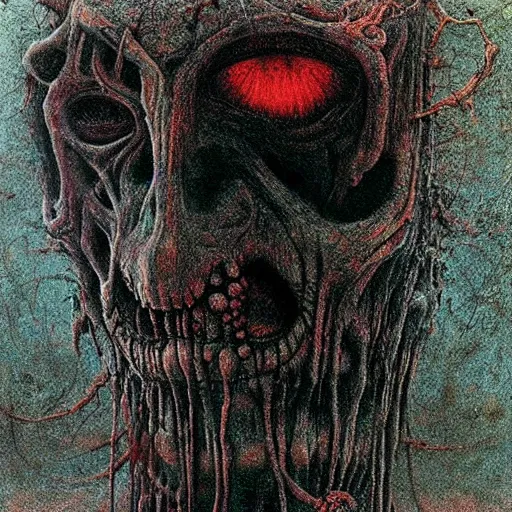 Image similar to acid rich colors, giger beksinski gammell horror king chaos