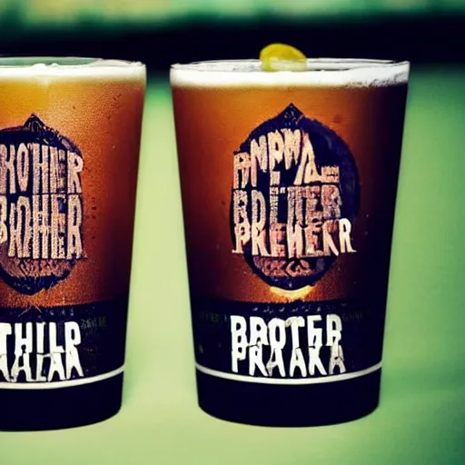 Image similar to since we are both brothers, I will have the brotherly ipa, 8k,