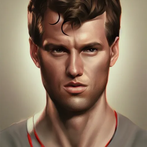 Prompt: man, portrait, in the style of alex ross, intricate, digital painting, highly detailed, artstation, sharp focus, illustration,
