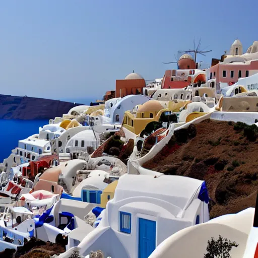 Prompt: oia, santorini, greece