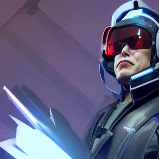 Prompt: Elon Musk in Overwatch