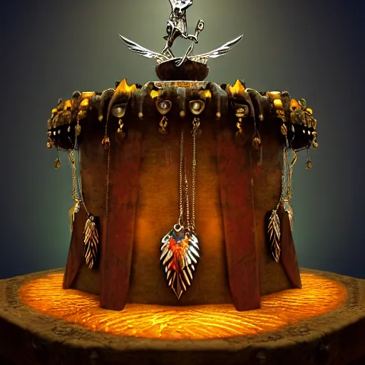 Image similar to transparent chest with a message inside it is decorated with jewels and hangs from the neck of a valkyrie with armor, in the background you can see the fountain of a park. digital art, fantasy art, photo realistic, dynamic lighting, artstation, poster, volumetric lighting, hyperrealistic, 4 k, award winning