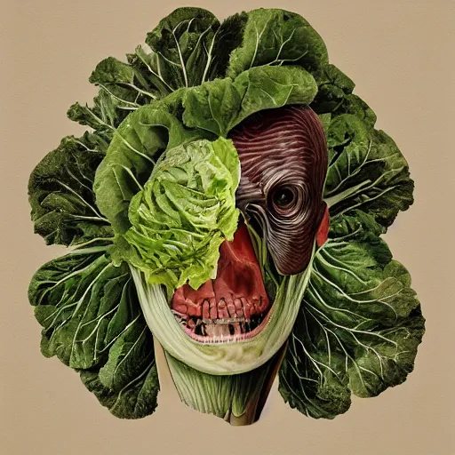 Prompt: the anatomy of a head of lettuce, an ultrafine detailed painting by james jean, behance contest winner, vanitas, angular, altermodern