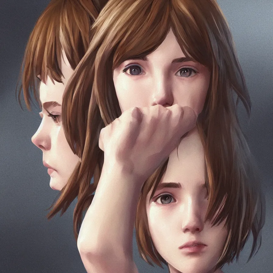 Image similar to a selfie of max caulfield, intricate, young and cute, highly detailed, digital painting, artstation, concept art, illustration, life is strange, Edouard Caplain