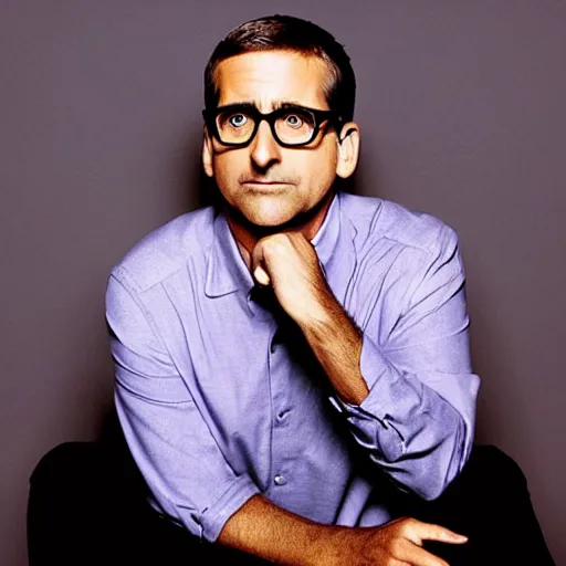 Prompt: steve carell as Woman