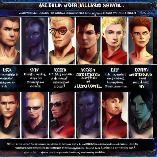 Image similar to D&D alignment chart for Albert Wesker