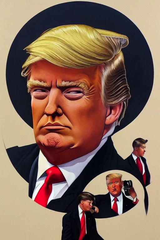 Prompt: donald trump figure painting by jc leyendecker!! phil hale!, angular, brush strokes, painterly, vintage, crisp