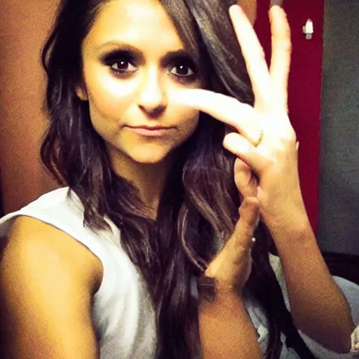 Prompt: nina dobrev as an 👌 emoji