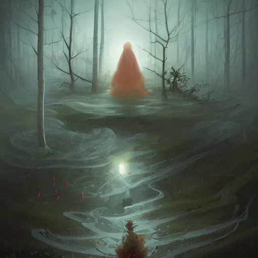 Prompt: ghosts, by peter mohrbacher and mikko lagerstedt