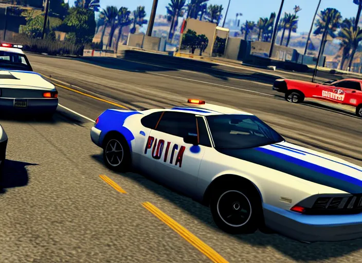 Image similar to GTA V screenshot, grand theft auto 5, high pursuit police chase