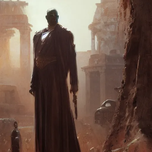 Image similar to a slender senator, ancient rome setting, character portrait by greg rutkowski, gaston bussiere, craig mullins
