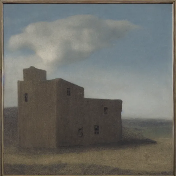 Image similar to a building in a landscape, by odd nerdrum