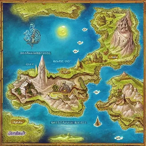 Prompt: fantasy map