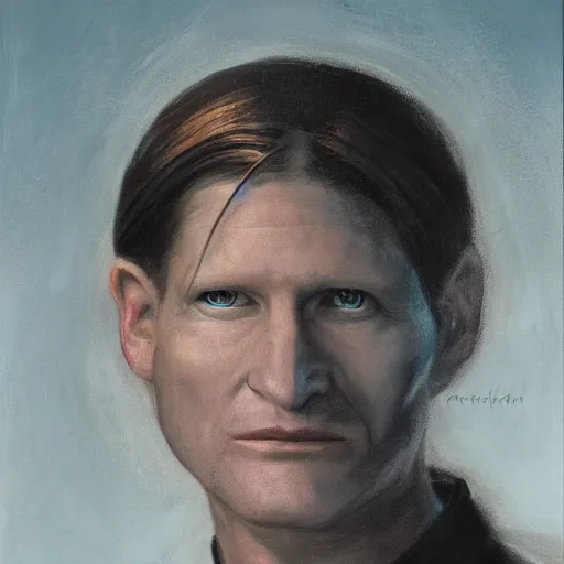 Prompt: a young crispin glover as a dark fantasy wizard, oil painting, 8 k, cover of a book, ominous, heroic