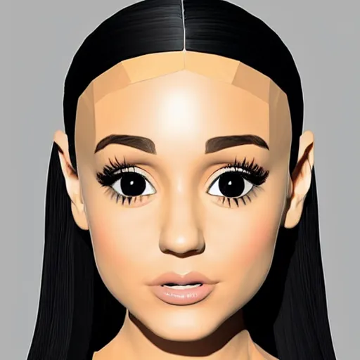Image similar to ariana grande 3 d low poly