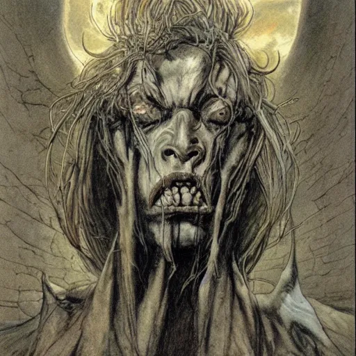 Prompt: goblin King by Alan Lee