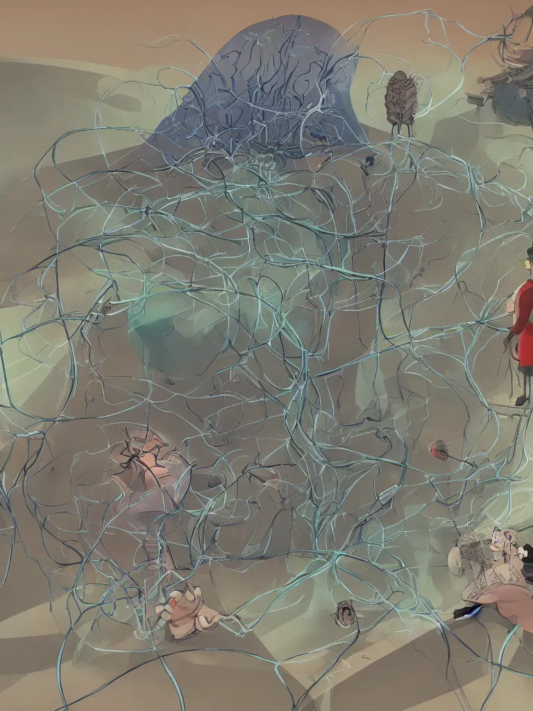 Prompt: nervous system regulation by disney concept artists, blunt borders, rule of thirds