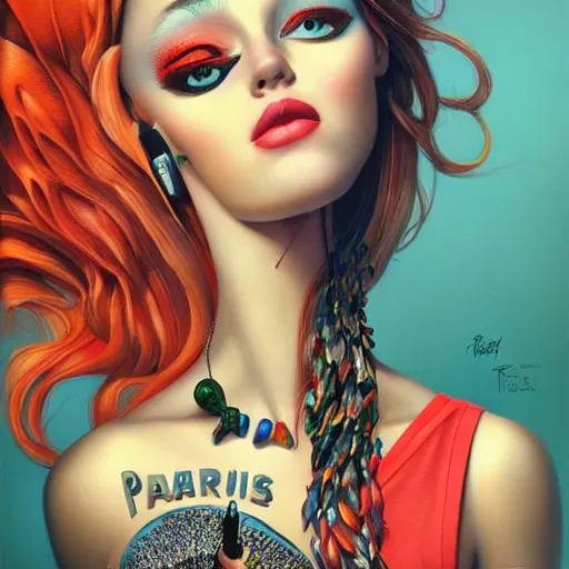 Image similar to Paris city portrait, Pixar style, by Tristan Eaton Stanley Artgerm and Tom Bagshaw.