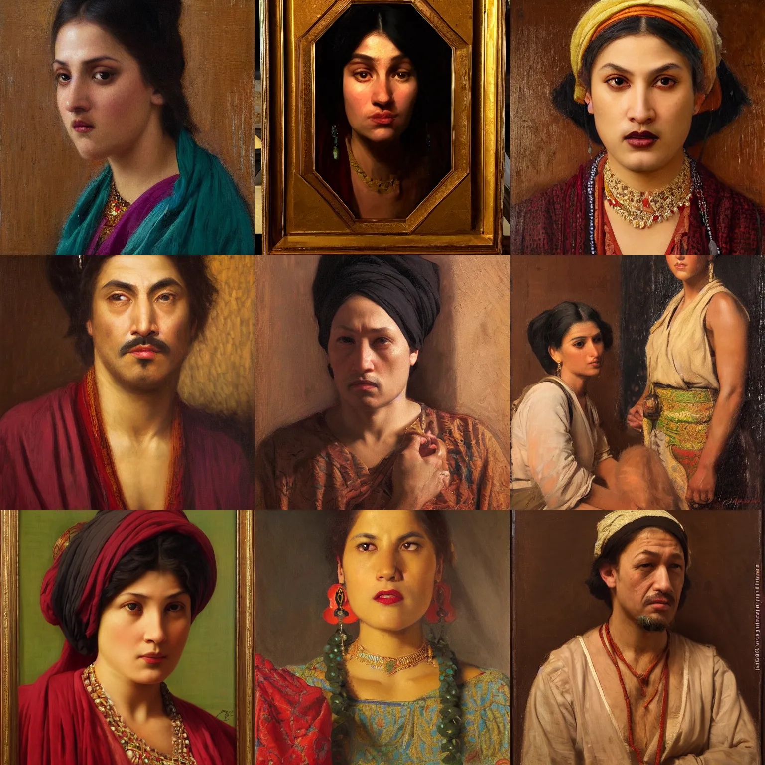 Prompt: orientalism disgusted face portrait lip curled disdain by Edwin Longsden Long and Theodore Ralli and Nasreddine Dinet and Adam Styka, masterful intricate art. Oil on canvas, excellent lighting, high detail 8k