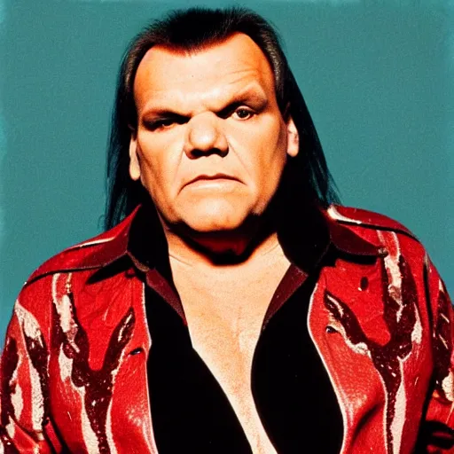 Image similar to american singer meat loaf made of meatloaf