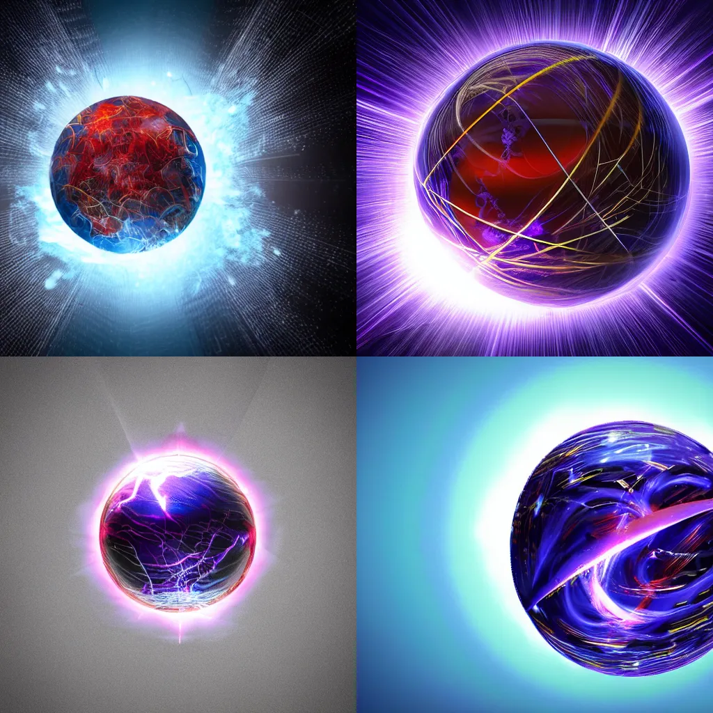 Prompt: A wizards magic orb swirling with magic, high quality 3d render with high fidelity