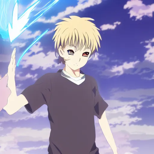 Image similar to Anime key visual of a young boy with thunder powers, official media, 8k, anime, detailed