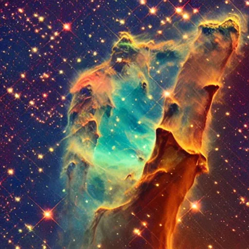 Prompt: pillars of creation