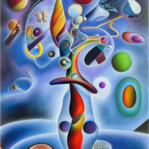 Prompt: a hd surrealism painting of 3d cast glass galactic sculptures by dali and kandinsky, ultra detailed, 8k