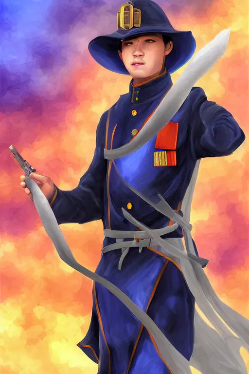 Image similar to neo as mage in soldier uniform | digital painting | highly detailed | fantasy