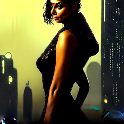 Image similar to beautiful Morena Baccarin, full pallet image, Blade runner artifacts, electronic case display, cyberpunk hologram tech, ultrarealistic, futuristic, three point lighting, dramatic lighting, electrical details, high details, 4k, 8k, best, accurate, trending on artstation, artstation, photorealism, ultrarealistic, digital painting, style of Peter Mohrbacher, Caravaggio, Dali, Boris Vallejo, Hajime Sorayama