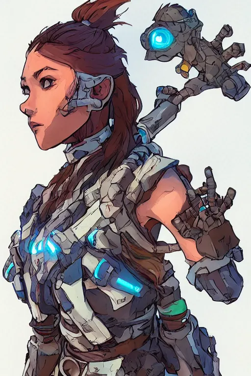 Image similar to combination suit armor aloy horizon forbidden west horizon zero dawn robot ninja mask helmet backpack tribal, art gta 5 comics, official fanart behance hd artstation by jesper ejsing, by rhads, makoto shinkai and lois van baarle, ilya kuvshinov, ossdraws radiating a glowing aura cgi rtx 2 0 2 2