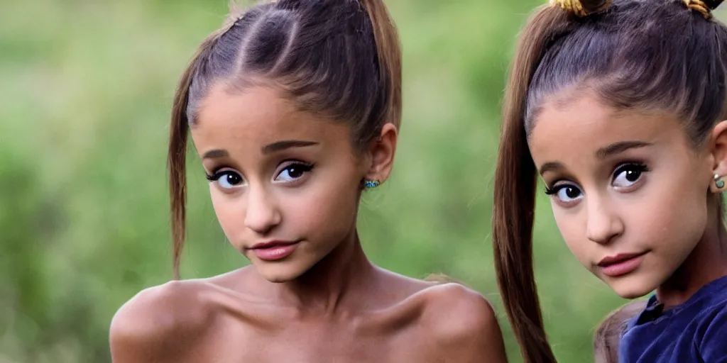 Prompt: ariana grande as a starving child in africa 4k