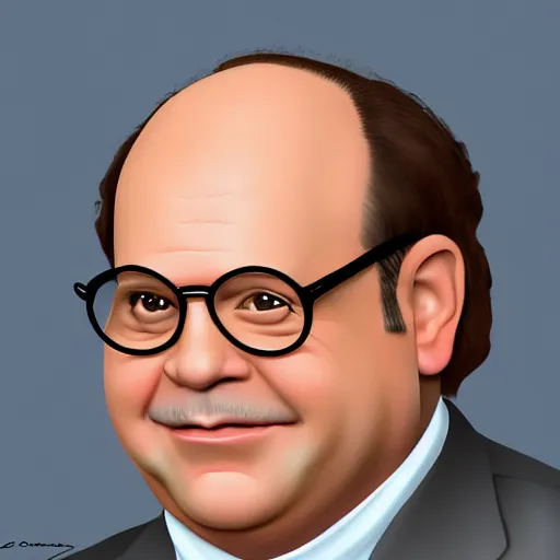 Image similar to george costanza with hair, real, real life, realistic, hyperrealistic, highly detailed, very detailed, intricate details, 4 k resolution, 8 k resolution, hd quality, real world, very realistic