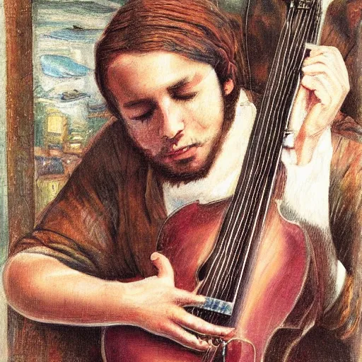 Prompt: the death of the musician noah abonara, realistic