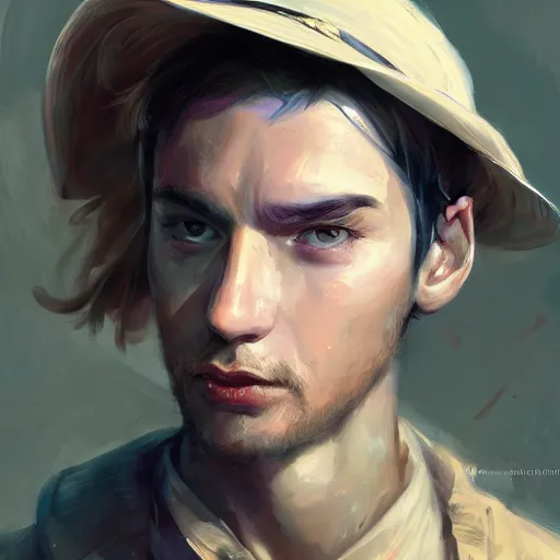 Prompt: portrait of a man , digital art by Mandy Jurgens and Irina French and Heraldo Ortega and Janice Sung and Julia Razumova and Charlie Bowater and Aaron Griffin and Jana Schirmer and Guweiz and Tara Phillips and Yasar Vurdem and Alexis Franklin and Loish and Daniela Uhlig and David Belliveau , hyperdetailed, artstation, cgsociety