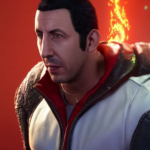 Image similar to adam sandler, tekken 7, unreal engine, octane render,