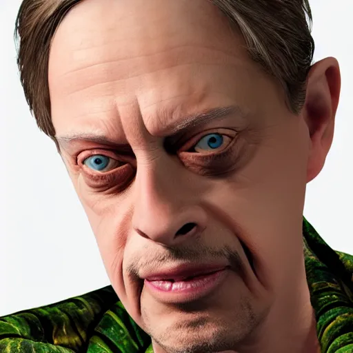 Image similar to hyperrealistic mixed media image of steve buscemi in a jungle, stunning 3 d render inspired art by xiang duan and thomas eakes, perfect facial symmetry, immaculate complexion, realistic, highly detailed attributes and atmosphere, dim volumetric cinematic lighting, 8 k octane detailed render, post - processing, masterpiece,